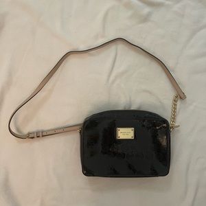 Black patent leather Michael Kors crossbody